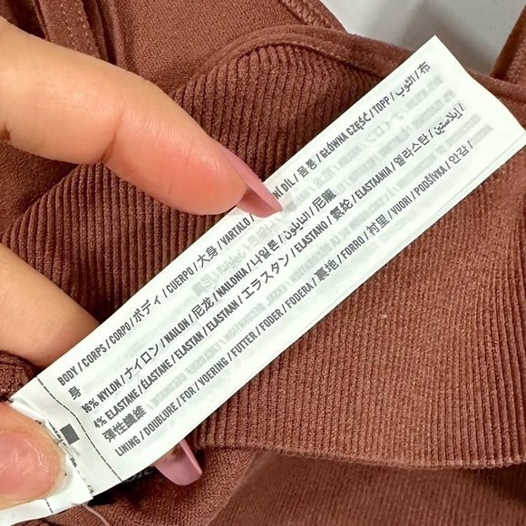 Abercrombie & Fitch brown ribbed v neck bra size XS - Picture 4 of 4